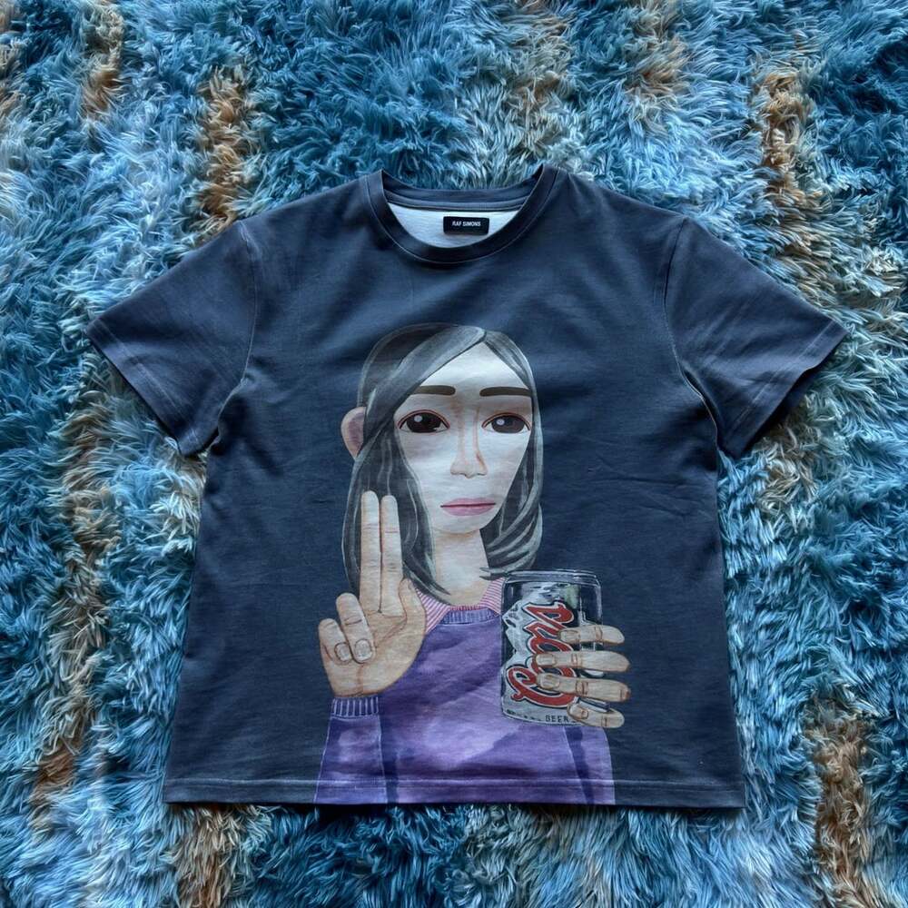 Raf Simons SS13 Brian Calvin Coors Beer Face Graphic T-Shirt